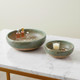 20347-01#S/2 12/15" Bowls, Green/brown