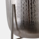 22306-03#S/3 15/20/27" Etched Metal Planter On Stand, Silve