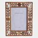 17802-02#5x7 Wood Petals Photo Frame, White/natural