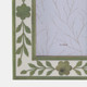 17802-03#4x6 Sage Green Petals Photo Frame, White/green