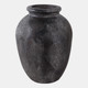 22358-03#12x9" Terracotta Vase, Black