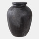 22358-03#12x9" Terracotta Vase, Black