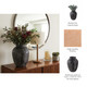 22358-03#12x9" Terracotta Vase, Black