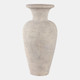 22359#24x11" Terracotta Floor Vase, White