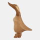 22360#8x4" Natural Wood Duck In Boots, Brown