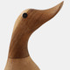 22360#8x4" Natural Wood Duck In Boots, Brown