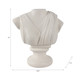 22387#16x15" Paper Mache Bust, Ivory
