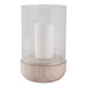 EV22371#Bashan Medium Marble Candle Hurricane