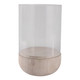 EV22372#Bashan Large Marble Candle Hurricane