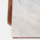 22409#42x31" Modern Marble Top Console Table,ivory/brown
