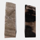 22415#S/2 7" Petrified Wood Bookends, Black/tan