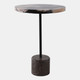 22426#21x15" Petrified Wood Accent Table, Black/ Tan