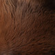 22447#20x16" Hair On Hide Ottoman With Ball Feet, Brown