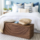 22449#47x19" Woven Storage Bench, Natural