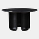 22459#30x17" Curved Base Marble Top Coffee Table, Blk Kd