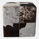 22475-02#18x18" Hair On Hide Patchwork Ottoman, Multi