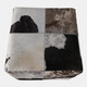 22475-02#18x18" Hair On Hide Patchwork Ottoman, Multi