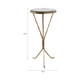 22483#22x11" Recycled Glass Top Metal Drink Table, Gold