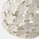 19070-03#15x11" Cut-out Flower Metal Vase, Ivory