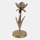 22488#9x4" Flower Bloom Taper Holder, Champagne