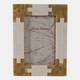 22491#4x6" Tiled Resin Photo Frame, Ivory/ Tan
