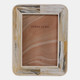 22494#5x7" Marbled Resin Photo Frame, Ivory/ Brown