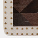 22495#4x6" Brass Dot Border Photo Frame, Ivory/ Gold
