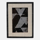 22497#4x6" Etched Border Photo Frame, Ivory/ Black