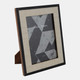 22498#5x7" Etched Border Photo Frame, Ivory/ Black
