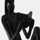 22504#11x10" Avid Reader On Marble Base, Black/white