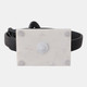 22504#11x10" Avid Reader On Marble Base, Black/white