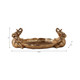 22514#14x6" 2 Elephants Holding Bowl, Gold