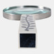 22522#10x4" Vines Handle Magnifying Glass, White/blue