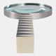 22525#10x4" Sharp Lines Magnifying Glass, Blue/white