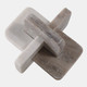 20698-01#7" Marble Knot, White/beige