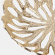 22540#S/2 12/14" Metal Cut-out Flower Bowls, Gold