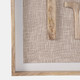 22548#36x30" Wood&fabric Mix-media Abstrct Wall Art,brw 