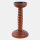 22572-01#10x5" Stacked Pillar & Taper Holder, Walnut