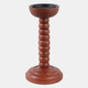 22572-01#10x5" Stacked Pillar & Taper Holder, Walnut
