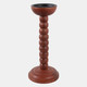 22572-02#12x5" Stacked Pillar & Taper Holder, Walnut