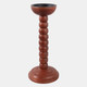 22572-02#12x5" Stacked Pillar & Taper Holder, Walnut