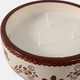 80531-02#6" 10 Oz Coffee Hand Painted Candle, Brown/ White