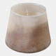80534-01#5" 14 Oz White Gardenia Ombre Glass Candle, Multi