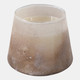 80534-01#5" 14 Oz White Gardenia Ombre Glass Candle, Multi