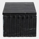 17475-01#7x4" Marble Ridged Box, Black