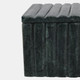 17475-02#7x4" Marble Ridged Box, Green