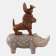 20457-04#8" Rhino Animal Pyramid, Multi