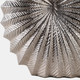 22606#14x14" Seashell Metal Vase, Silver