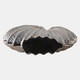 22606#14x14" Seashell Metal Vase, Silver