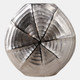 22610#13x14" Shell Pattern Metal Vase, Silver